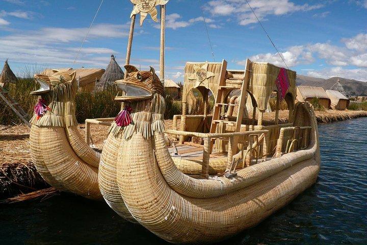Morning: Uros Floating Islands Tour from Puno
