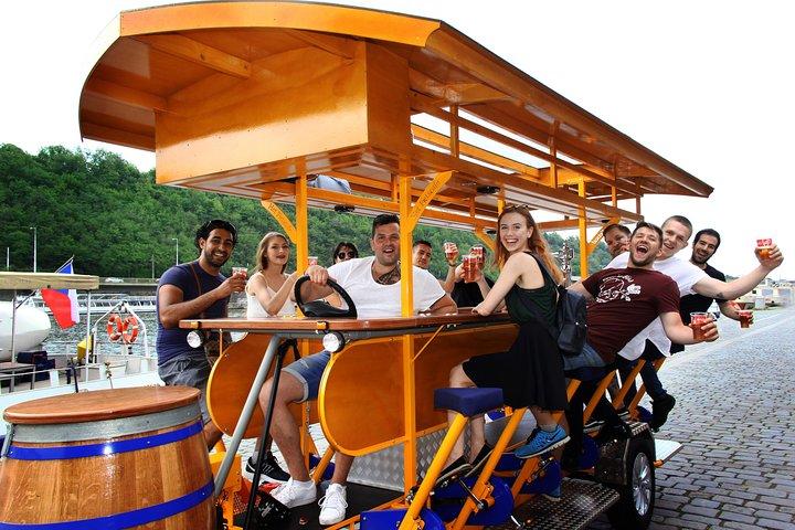 Prague: 1,5- Hour Beer Bike with Unlimited Czech Beer