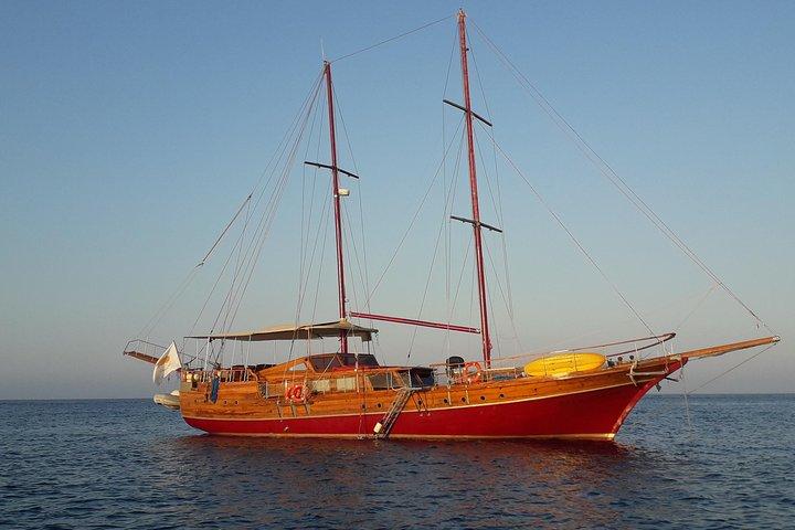 Private half day sailing yacht cruise for max 40 Quests Panormitis