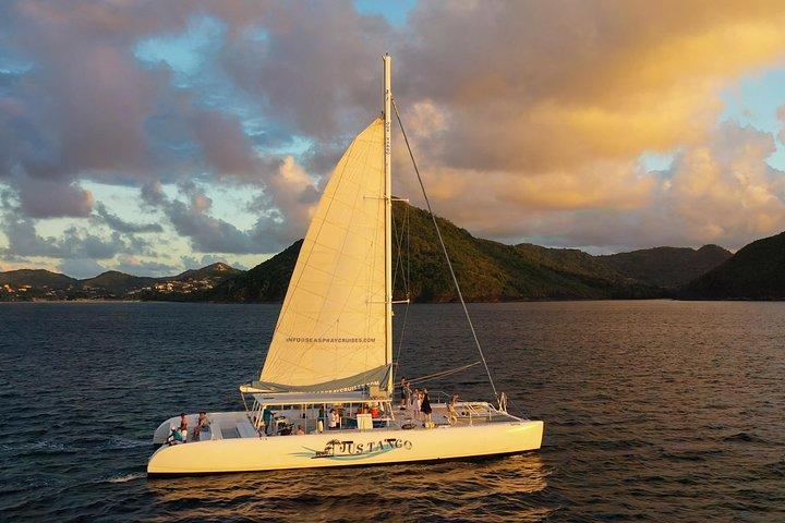 Private Catamaran Sunset Cruise from St Lucia for Up to 15 Guests