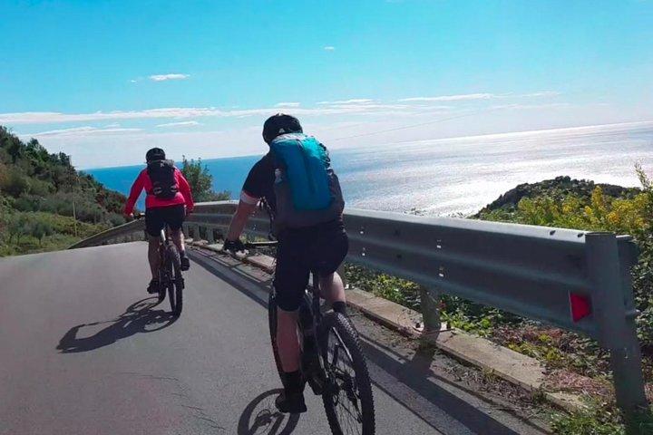 E-bike in Portofino promontory around the traditional fishing villages