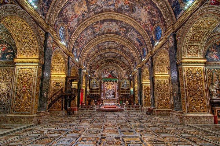 Valletta (UNESCO) guided tour, Malta Experience (included), Cathedral (optional)