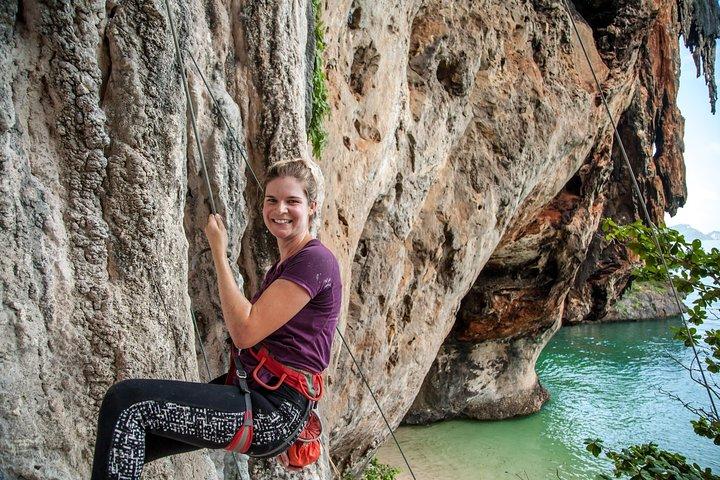 Beginner's Half-Day Rock Climbing Tours at Railay Beach Krabi