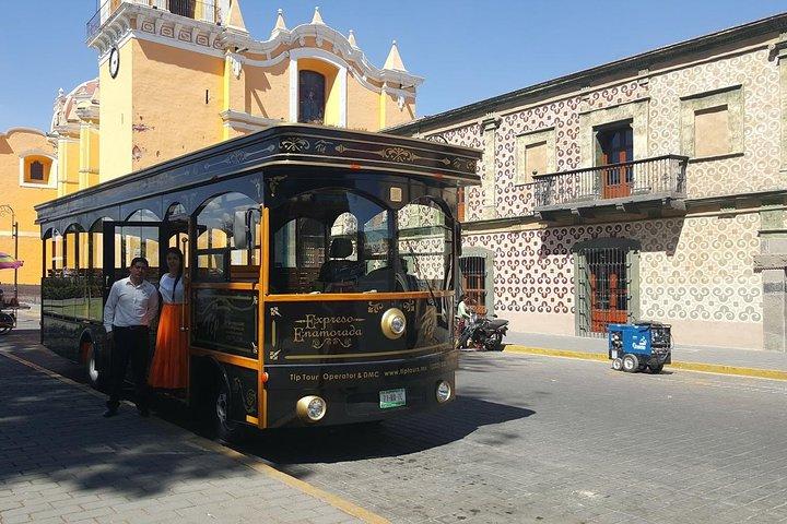 Cholula Magical Twon on a Traditional Tram from Puebla
