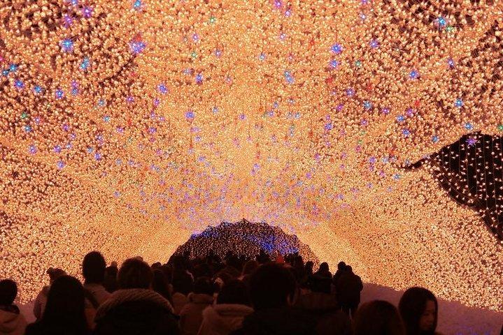 Half-day tour to enjoy Japan's largest illumination and outlet