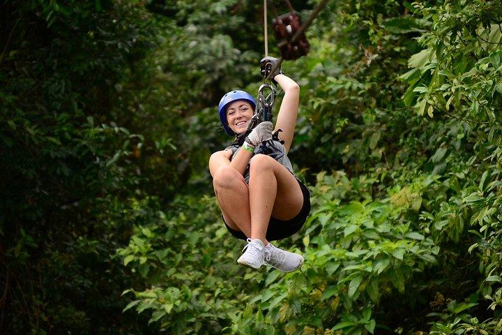 AMA Extreme 7 Zipline Cables in Arenal above La Fortuna Waterfall