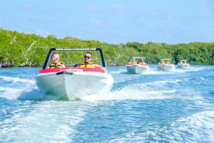 Jungle Tour Cancun Speedboat and Snorkel Adventure