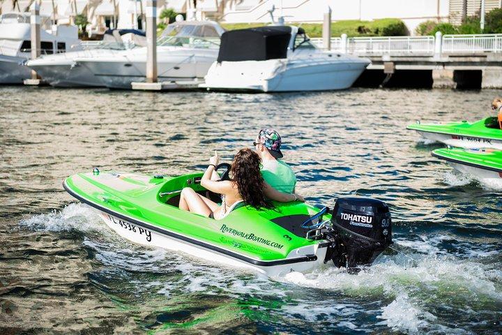 2 Person Mini Power Boat Rental at Tampa Riverwalk