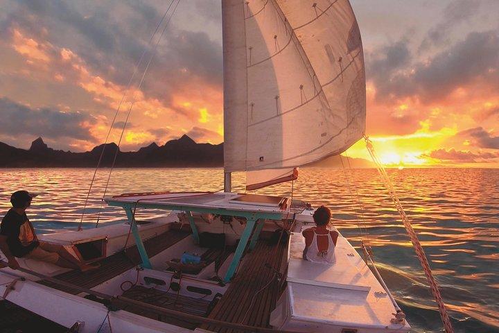 Sunset Cruise : Moorea Sailing on a Catamaran named Taboo