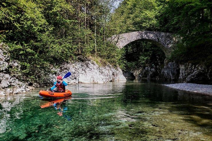 PACK-RAFT trip down the rapids of Soča river
