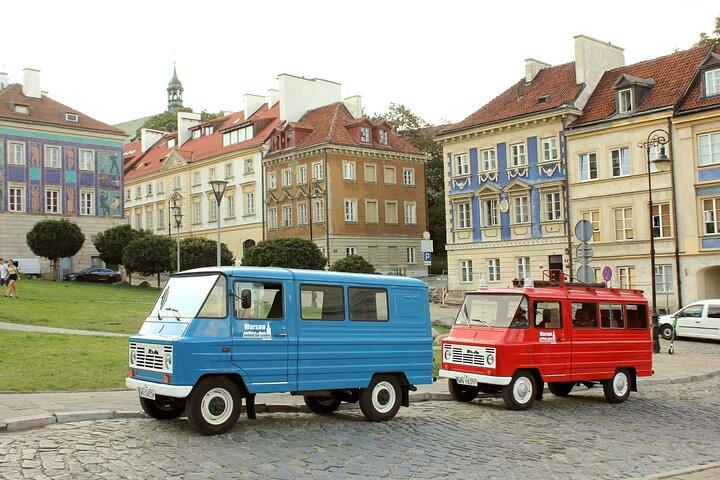 Must-do sites in Warsaw: retro car private tour with hotel pickup