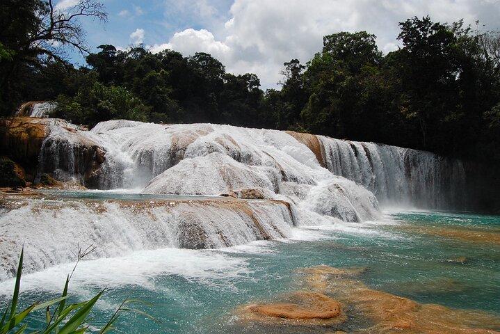 Palenque Site, swim Agua Azul & Misol-Ha waterfalls from Palenque