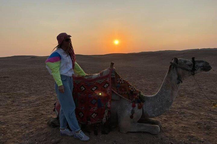 Private Tour With Camel Ride During The Sunset With Barbecue Dinner