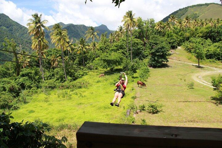 Soufriere Catamaran Excursion with Zip Lining from Castries