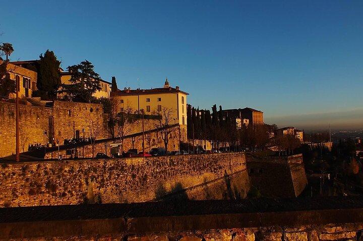 Bergamo sightseeings tour. Magic of medieval town.