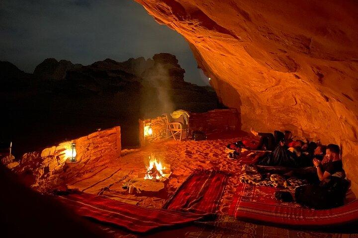 Wadi Rum Cave Camping with Jeep Tour