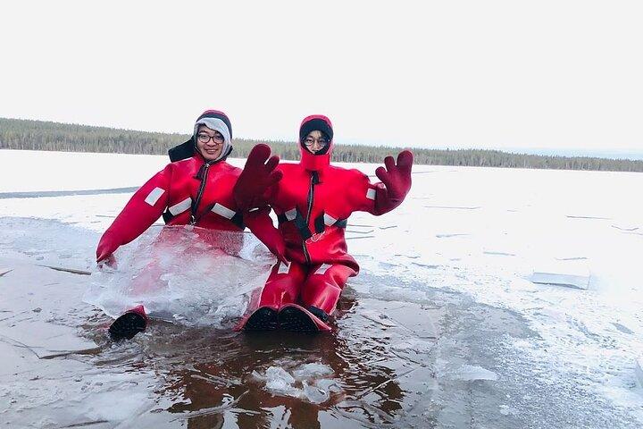 Arctic Day with Ice Fishing and Floating
