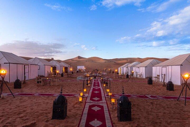 One Night in Private Camp in the Sahara Desert in Merzouga with Dinner