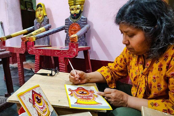 Pattachitra Workshop at Dandasahi by Awarded Artist with KalaKart
