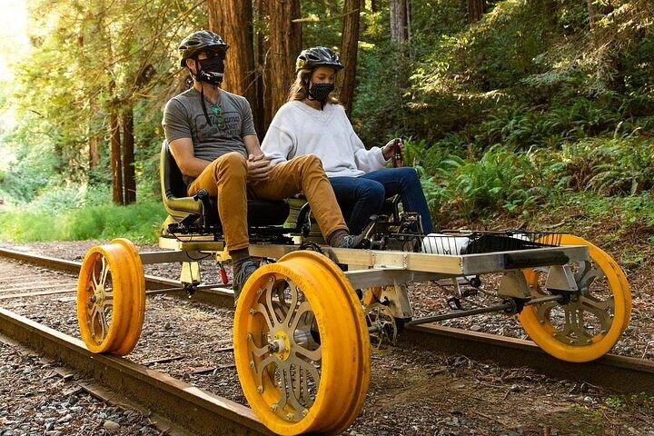 Redwoods Railbike Along Pudding Creek