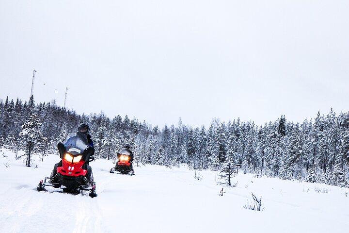Full-Day Further to the Wilderness Guided Snowmobiling in Inari