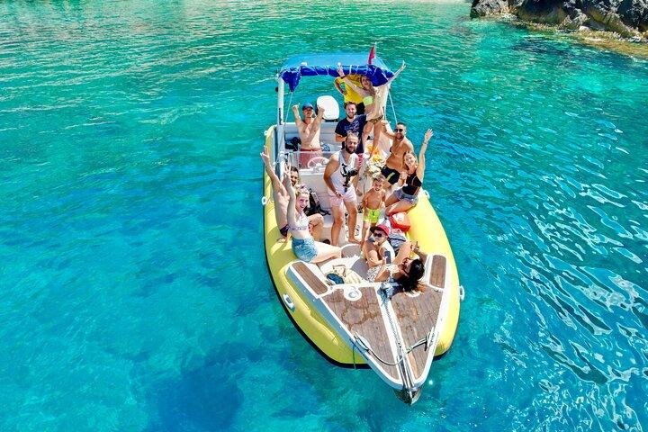 Vlore Grama Bay Beaches & Caves Small-Group Speedboat Tour