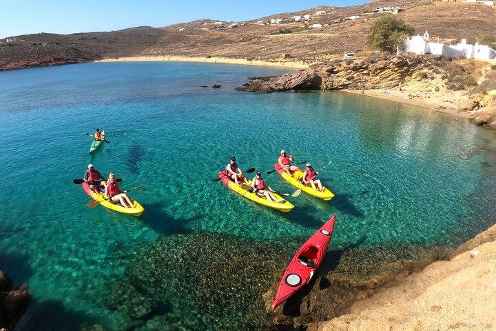 Sea kayaking Mykonos natural beauty beaches 