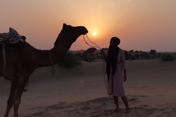 Off the beaten track overnight Camel Safari Tour Jaisalmer