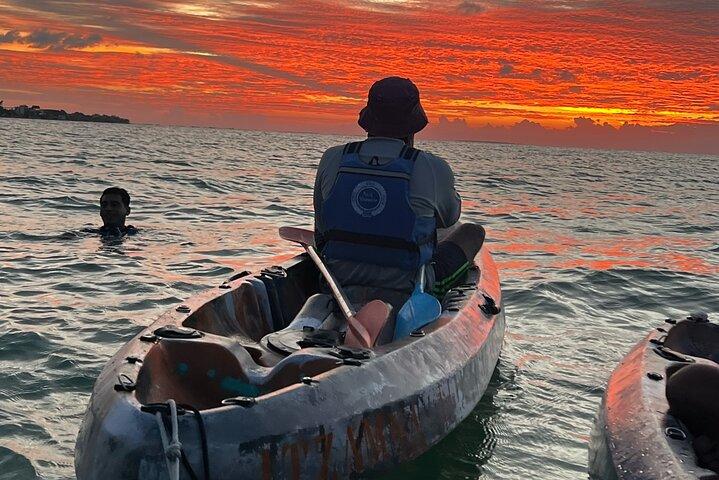 Sunset paddling at Holbox 