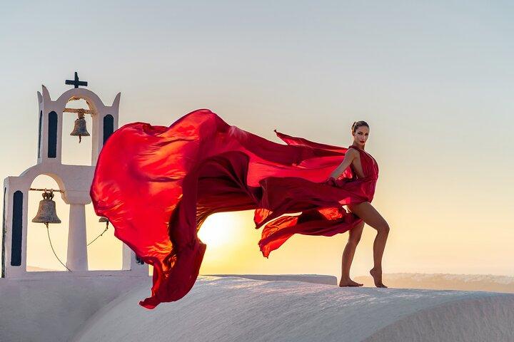 Flying Dress © Photoshoot in Santorini: Mr. President Package