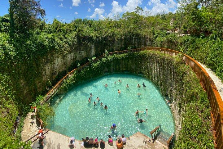 COMBO: Zip Line, Cenote Blue Lagoon, Jungle River &Waterfall Pool