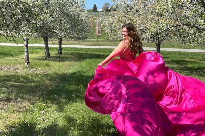 Flying Dress Photo Shoot in Traverse City