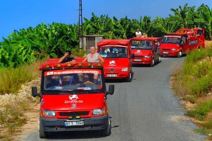 Alanya Sapadere Canyon & Waterfall tour in open Cabrio Bus 