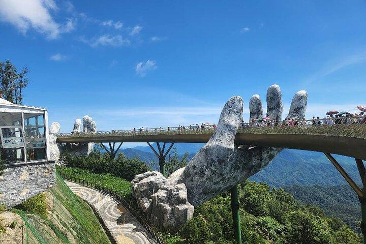 Golden Bridge-Monkey mountain-Dragon Bridge -Marble Mountain Fullday PrivateTour