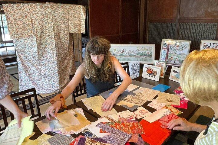 Private Kimono Collage Art Making in an old house