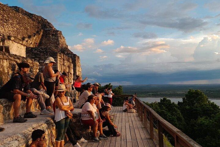  Shared Guided Sunset Tour in Yaxhá from Flores