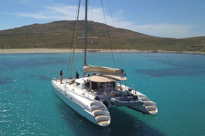 Mykonos Catamaran Private Day Cruise, Full Lunch & Open-bar