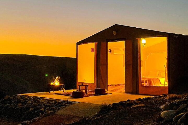 Night in the Agafay desert, deluxe tent with show and swimming pool