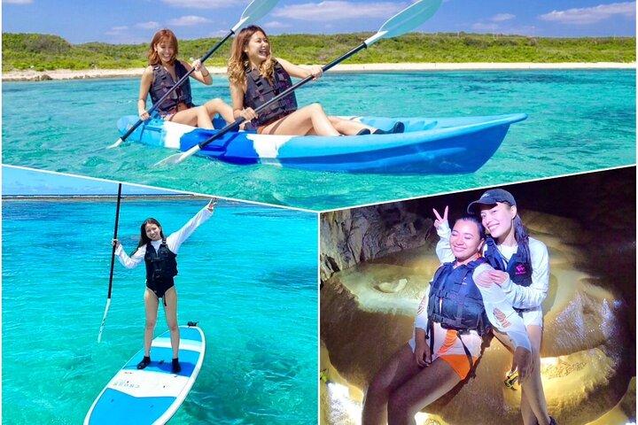 [Okinawa Miyako] [1 day] Beach SUP & Pumpkin Limestone Caving × Canoe