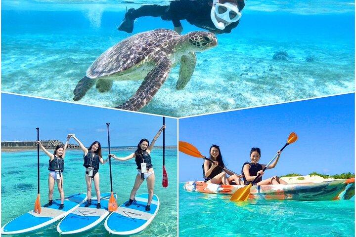 [Okinawa Miyako] SUP / Canoe + sea turtle Snorkeling !! (half-day course)