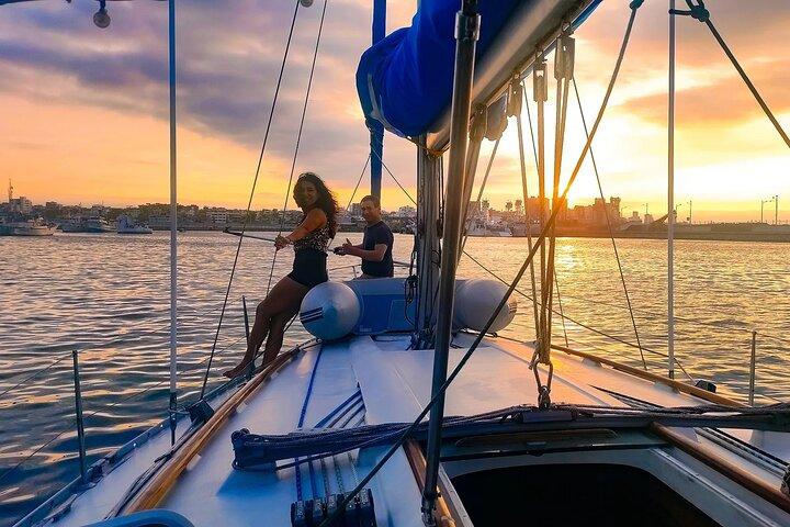 Sailboat rides along the coast of Manta Ecuador Captain Included