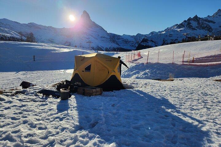 Expedition private Outdoor Sauna at Sunnega & view at Matterhorn