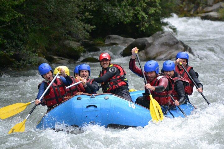 Rafting at the foot of Mont Blanc in Chamonix