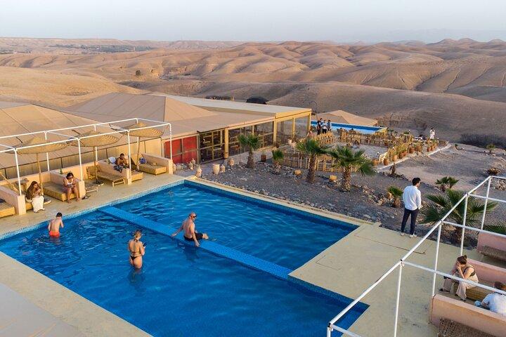 Agafay Desert: day pass including pool, lunch, quad & Camel ride
