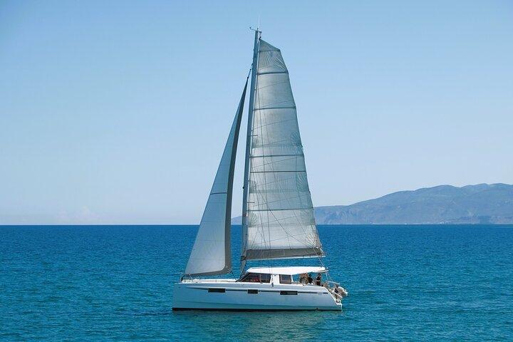 Morning Catamaran Cruise to Kleftiko Bay Milos