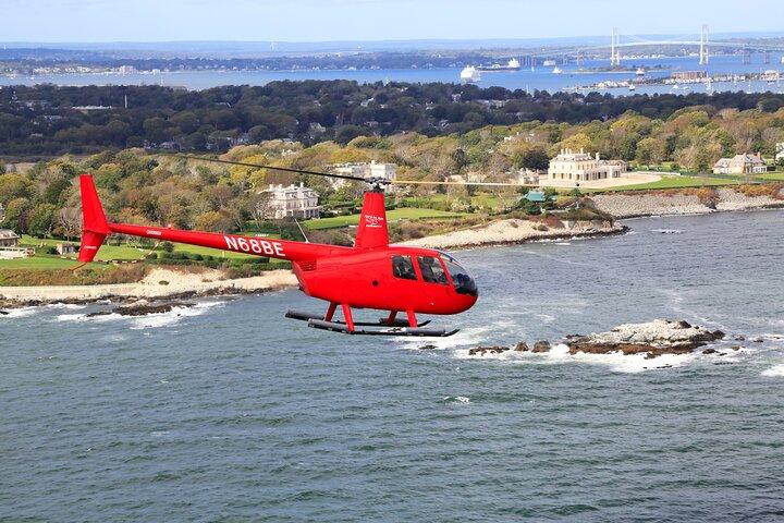 Scenic Tour of Newport, RI By Helicopter - 3 person Mansion Tour