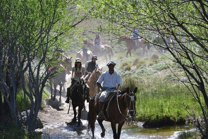 Horseback Riding with traditional Asado and wine from Bariloche