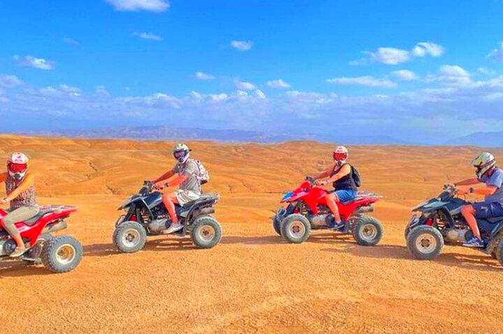 Agafay Desert: Dinner + Show with Quad Bike & Sunset Camel Ride